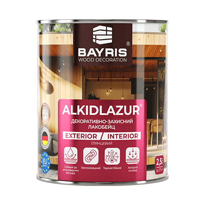 Лакобейц декоративно-захисний "ALKIDLAZUR"